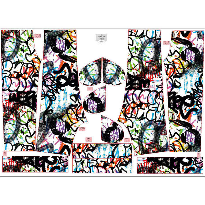 KID'S JOGGERS (ROBIN) - STREET ART PAT. 4 - sewing set (146/152)