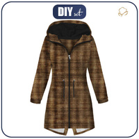 WOMEN'S PARKA (ANNA) - AUTUMN CHECK  / brown (AUTUMN COLORS) - softshell M