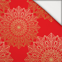 MANDALA m. 5 / rot - leichte Maschenware angeraut