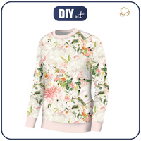 WOMEN'S SWEATSHIRT (HANA) BASIC - PASTEL GARDEN - sewing set
