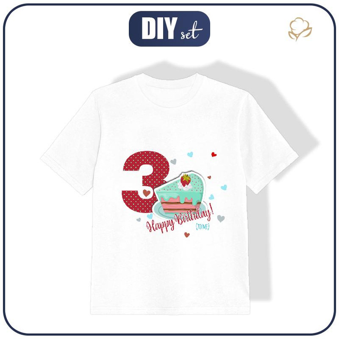 KID’S T-SHIRT - 3ST BIRTHDAY / BIRTHDAY CAKE - single jersey 