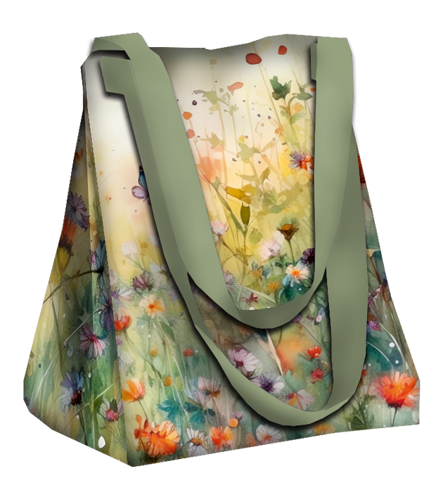 XL Tasche mit Utensilientasche 2 in 1 - MAGIC MEADOW - Nähset
