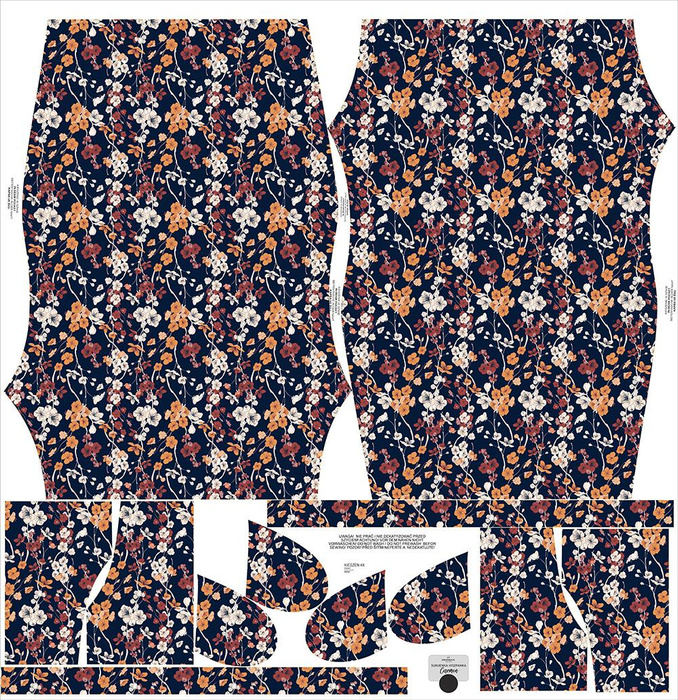 KLEID "CARMEN" - JAPANISCHER GARTEN Ms. 2 - Krepp XL