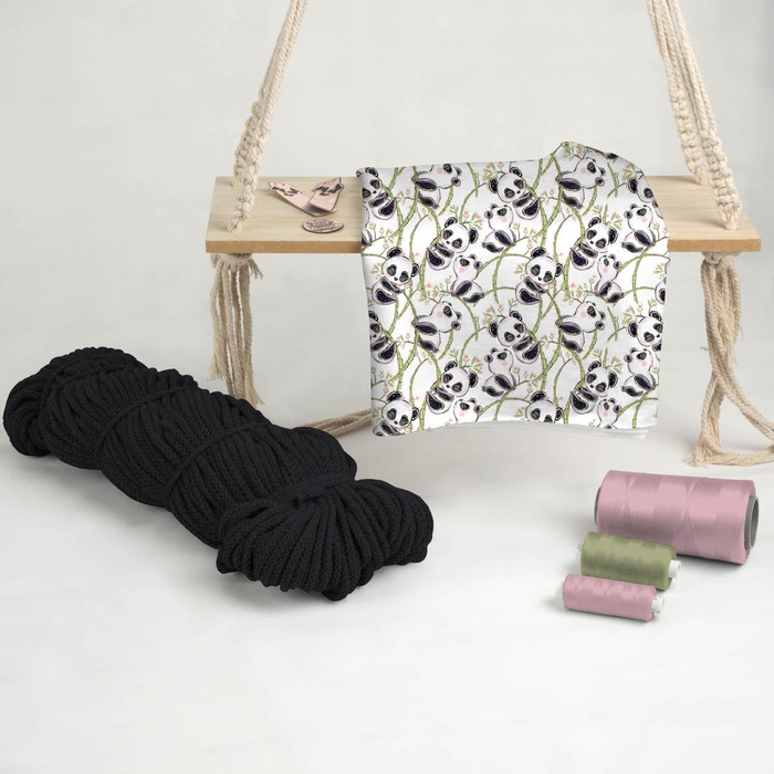 CHARMING PANDAS - Cotton woven fabric
