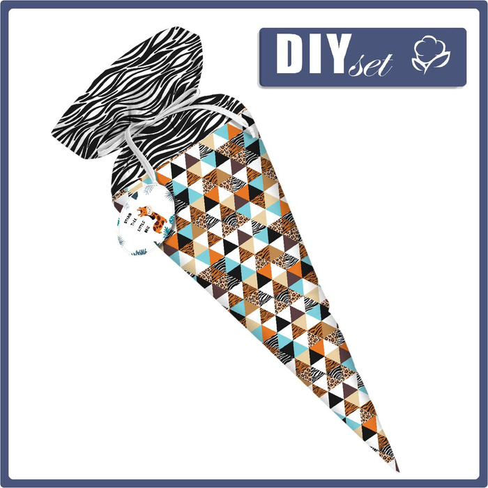 First Grade Candy Cone - TRIANGLES / SPOTS - sewing set