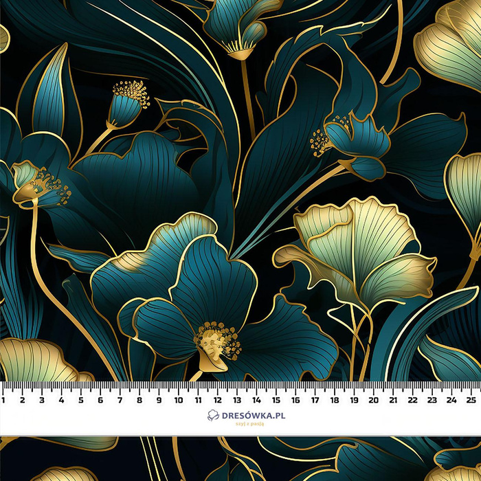 AUTUMN FLOWERS WZ.10- Slub Weave