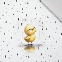 DUCKIE RAIN WZ. 4 - panel (60cm x 50cm)  Cotton woven fabric