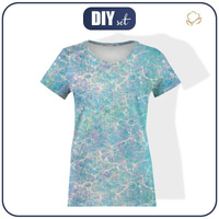 T-SHIRT DAMSKI - TĘCZOWY OCEAN wz. 2 - single jersey