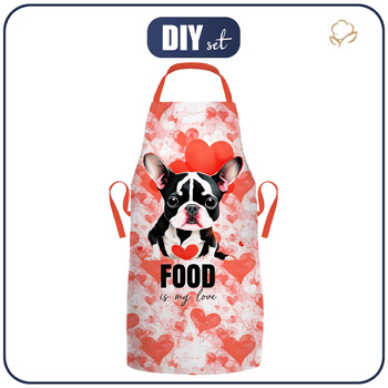 APRON - VALENTINE'S DAY / BULDOG - sewing set