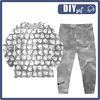 CHILDREN'S PAJAMAS " MIKI" - GHOSTS  / CAMOUFLAGE pat. 2 (grey) - sewing set