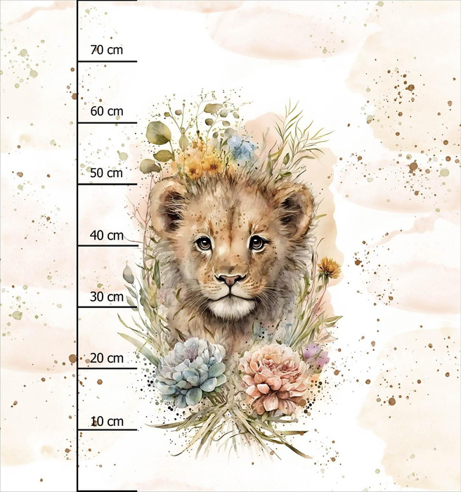 BABY LION - Paneel (75cm x 80cm) Wasserabweisende Webware