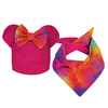 KID'S CAP AND SCARF (MOUSE) - COLORFUL SPECKS 51-54