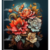 BOUQUET OF FLOWERS WZ.5 (46 cm x 50 cm) - thick pressed leatherette