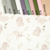 BEIGE BUNNIES (PASTEL BUNNIES) - single jersey with elastane 