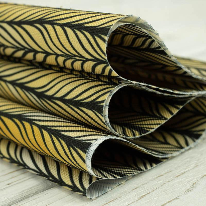 BRAID / yellow - Waterproof woven fabric
