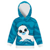 KID'S HOODIE (ALEX) - SEAL RENIA - looped knit fabric (98/104)