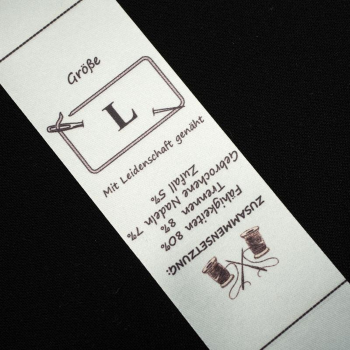 Europäisches  Textillabel DE - Größe XS - 4 Stck Set