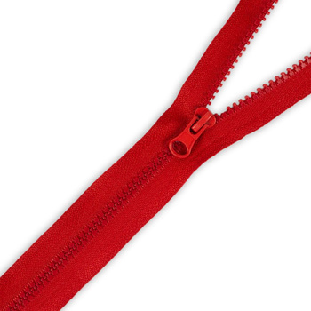 Plastic Zipper 5mm open-end 55cm (Z) - dark red