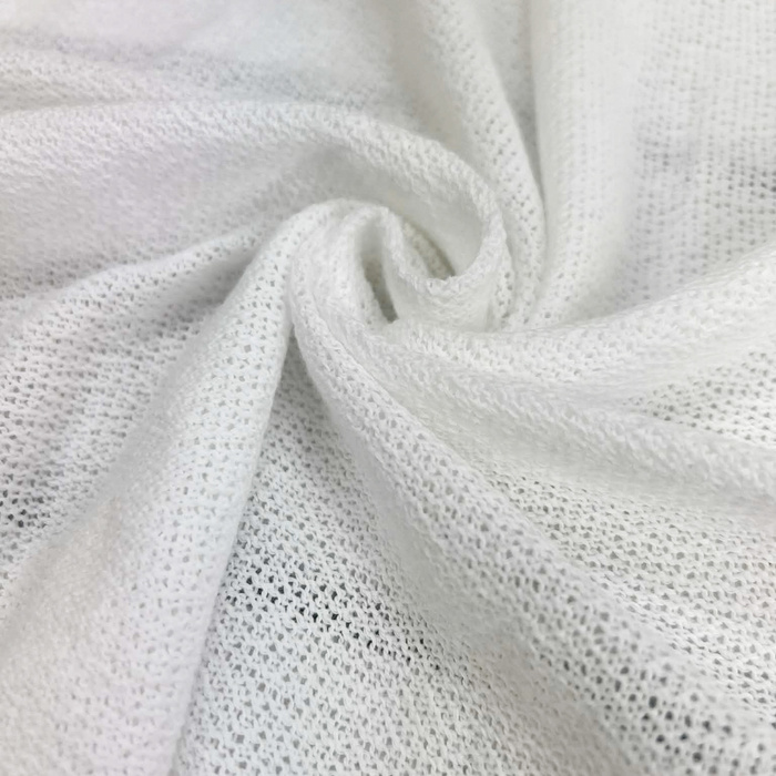 WEISS – durchbrochener Baumwollpullover