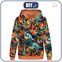 CLASSIC WOMEN’S HOODIE (POLA) - Hemp leaves WZ. 1 - sewing set