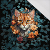 ANIMALS MANDALA wz.12 (cat) - panel (75cm x 80cm) Voděodolná tkanina Oxford