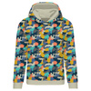 CLASSIC WOMEN’S HOODIE (POLA) - CAMOUFLAGE COLORFUL pat. 2 - looped knit fabric - XXXL