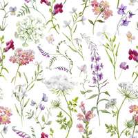 PASTEL FLOWERS - single jersey with elastane TE210