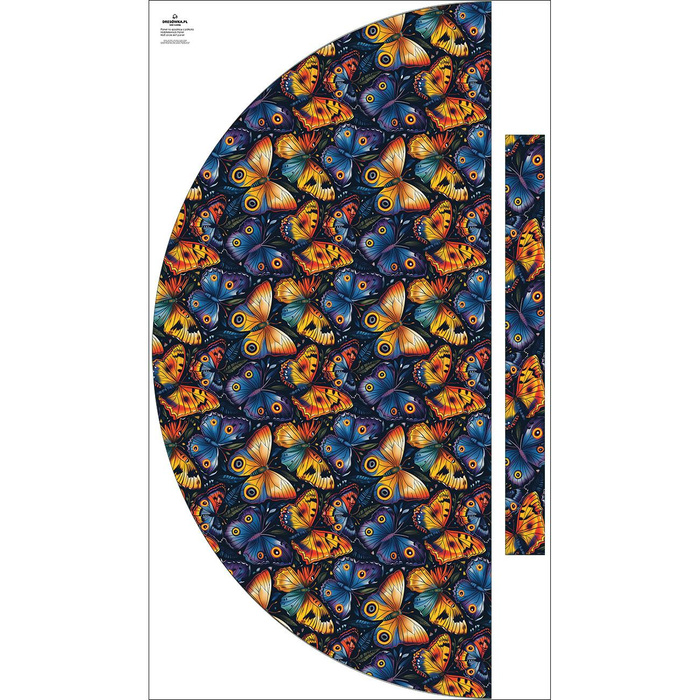 Skirt panel "MAXI"/ Butterfly & flowers wz.7