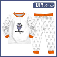CHILDREN'S PAJAMAS " MIKI" - OWL WITH HEADPHONES - sewing set