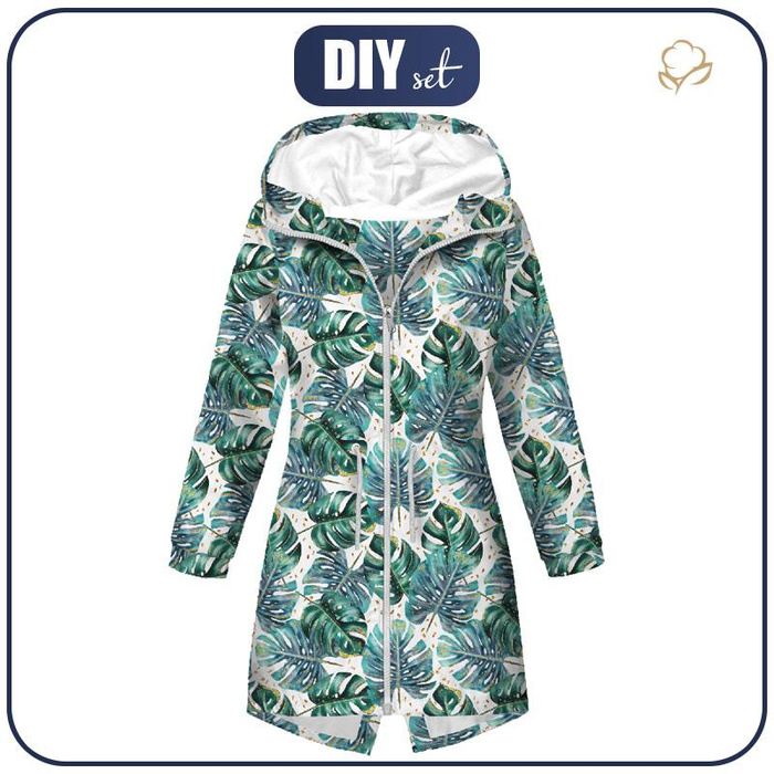 DÁMSKÁ BUNDA PARKA (ANNA) - MONSTERA vz. 4 / bílý - softshell