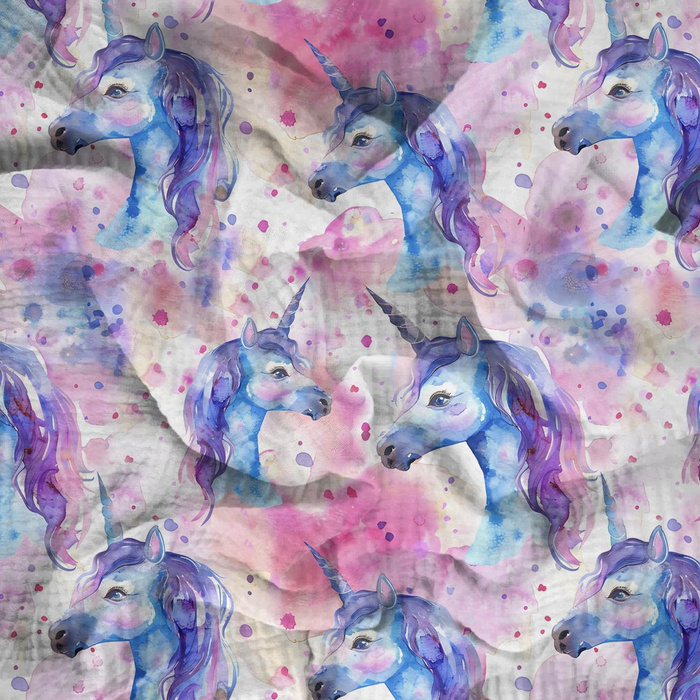 FAIRY WORLD wz.12 (UNICORN) - Cotton muslin