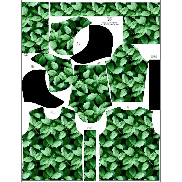 UNISEX HOODIE (HYDRA) - GRÜNE BLÄTTER - Nähset XL