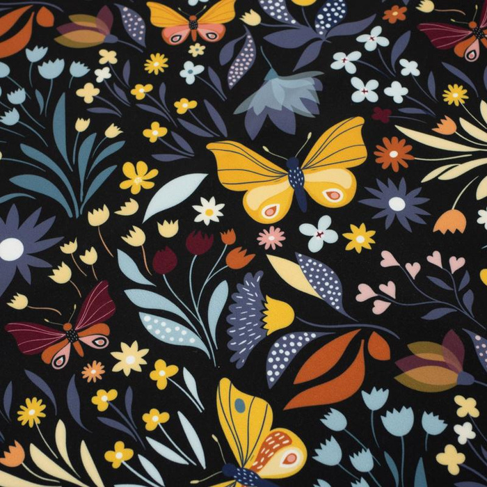 FOLK SCHMETTERLINGE / schwarz - Softshell