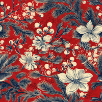 Vintage Christmas wz.15- Polster- Velours