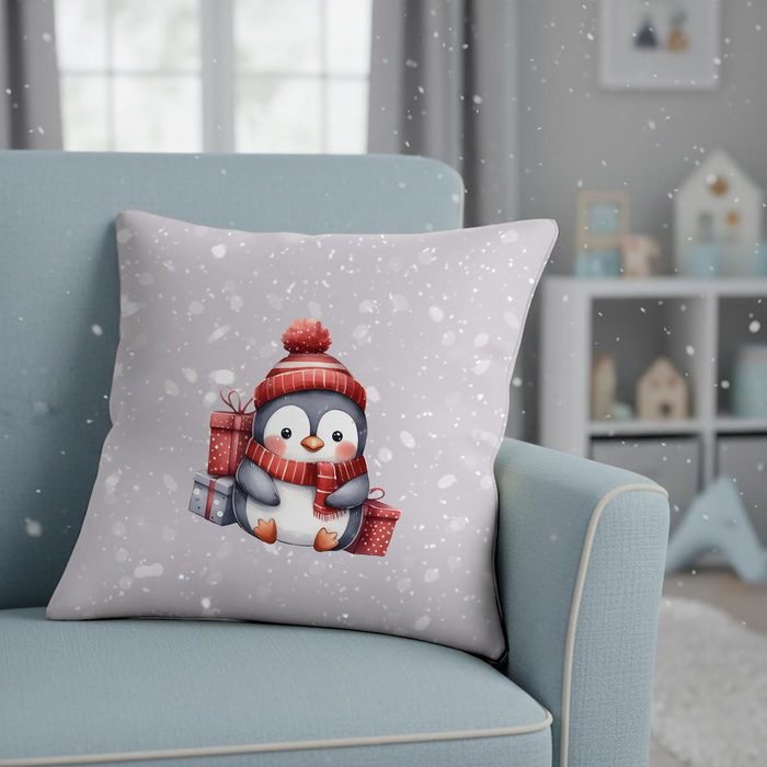 WINTER ANIMALS wz.17 - panel (60cm x 50cm) brushed knitwear with elastane ITY