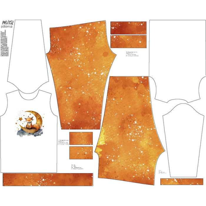 KINDERPYJAMAS "MIKI" - SLEEPING FOX M. 2 - Nähset