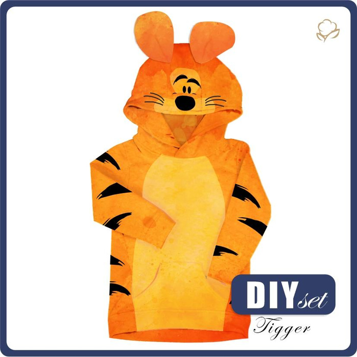 KID'S HOODIE (PARIS) - TIGER - sewing set (86/92)