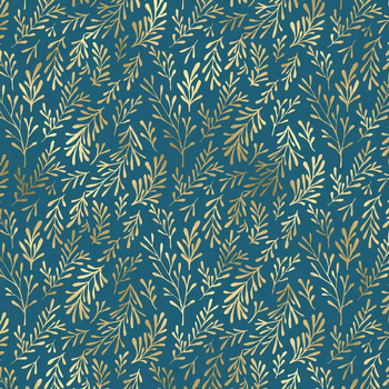 GOLDEN CORALS (GOLDEN OCEAN) / sea blue - Viscose jersey