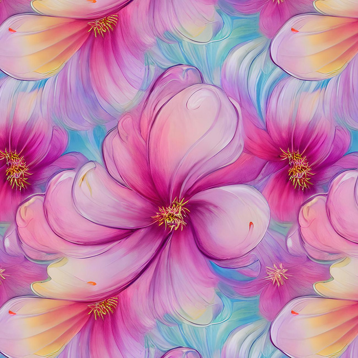 FLOWERS WZ.29 - Viskose Jersey