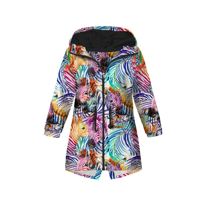 PARKA DZIECIĘCA (ARIEL) - TĘCZOWE ZEBRY - softshell (122/128)