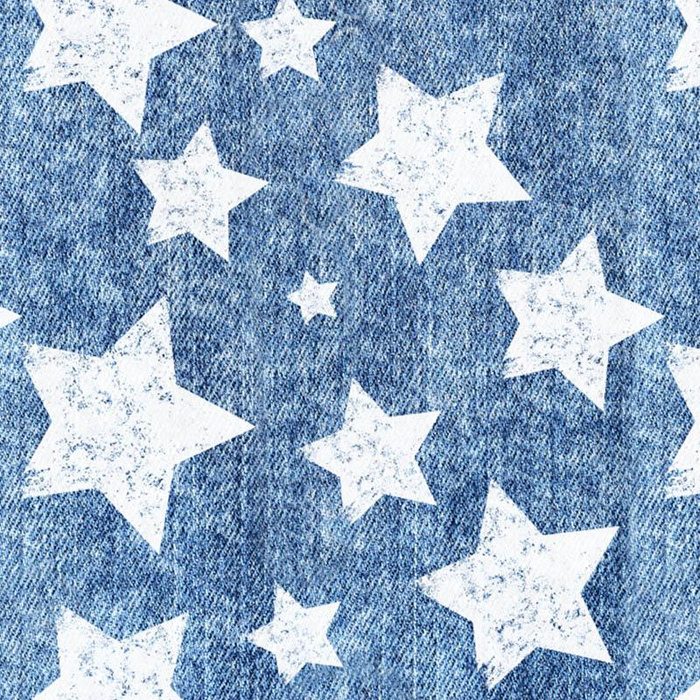 WEIß STERNE / vintage look jeans (dunkelblau) - Baumwoll Webware