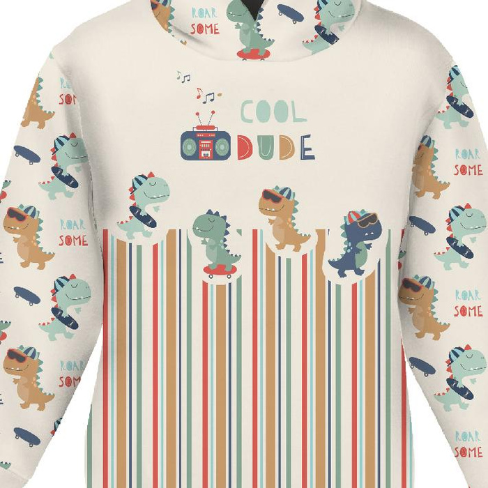 KINDER HOODIE (ALEX) - DINO / COOL DUDE - Nähset