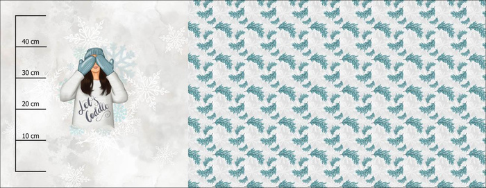 LET'S CUDDLE (WINTER IN DER STADT) - panoramisches Paneel (60cm x 155cm)