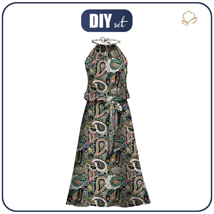 DRESS "DALIA" MAXI - PAISLEY PAT. 4 - sewing set