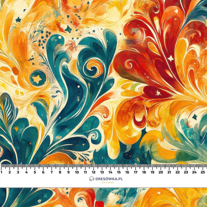 PAISLEY wz.22 - dzianina drapana z elastanem ITY