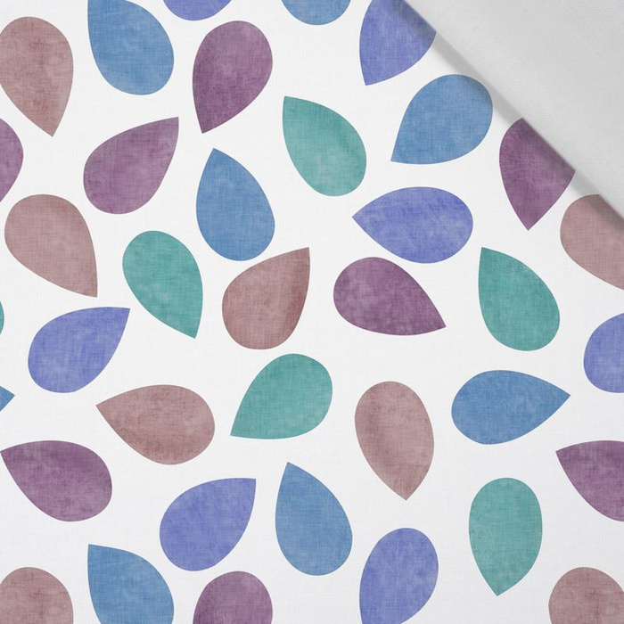 GROßE BLÄTTER MIX / braun - Baumwoll Webware