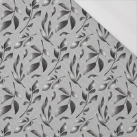 50cm LEAVES pat. 14 / grey - single jersey 120g