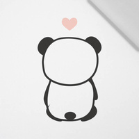 PANDA / BLADY RÓŻ ROZMIAR "S" 30x45 cm - biała (tył) - panel tkanina bawełniana