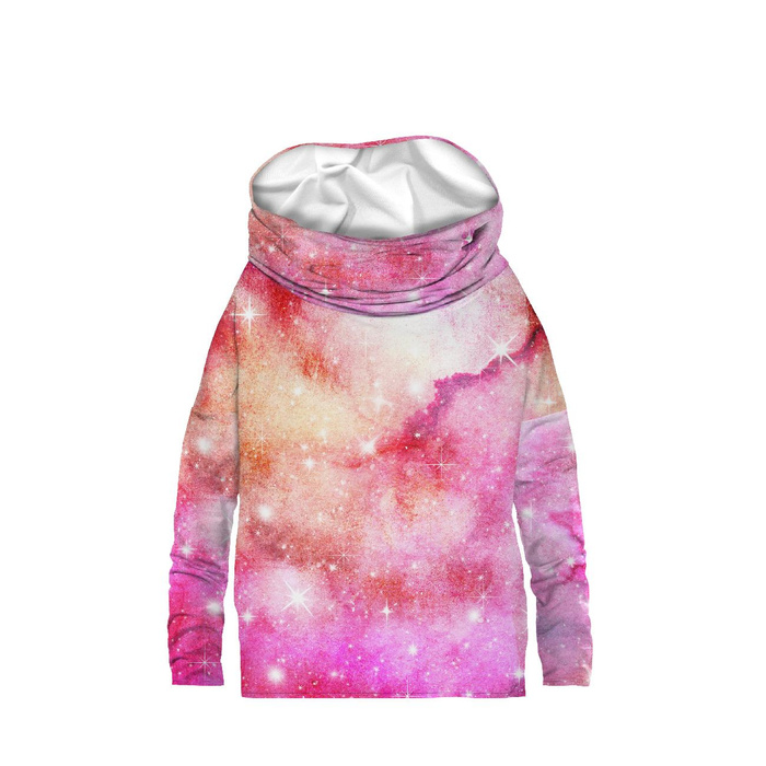 SNOOD SWEATSHIRT (FURIA) - GALACTIC JOURNEY pat. 3 - looped knit fabric - M