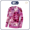 WOMEN'S SWEATSHIRT (HANA) BASIC - PINK PARADISE PAT. 3 - looped knit fabric - M